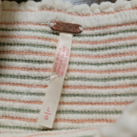 Free People Dahlia Maxi Dress Womens L Boho Cottage Embroidered Yellow Peasant - Picture 4 of 7